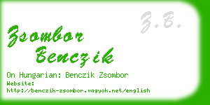 zsombor benczik business card
